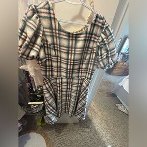 Ivy City Co Molly Dress in Green Plaid